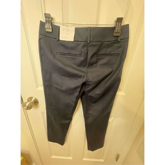 Loft women’s navy blue cropped Marisa fit The Riviera Pant size 0 petite NWT - Picture 2 of 8